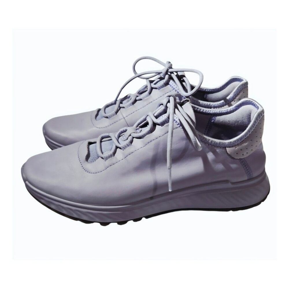ECCO ST.1 Women's Street Tie Leather Sneakers Lavender Crocus Slip On- Size 5.5